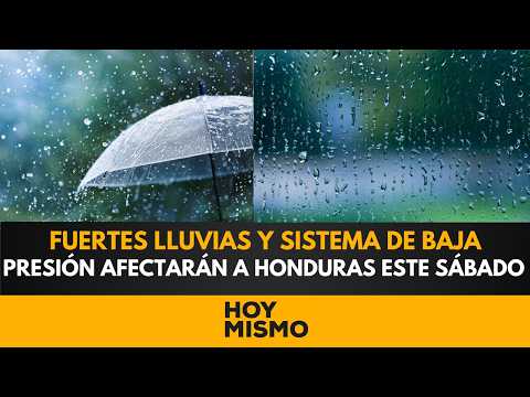 ¡Alerta Climática! Fuertes lluvias y sistema de baja presión afectarán a Honduras este sábado