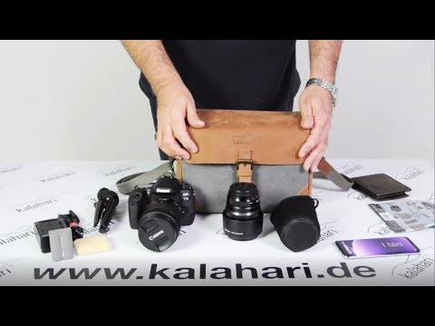 kalahari MAKOBA M-21 Leder Canvas Fototasche
