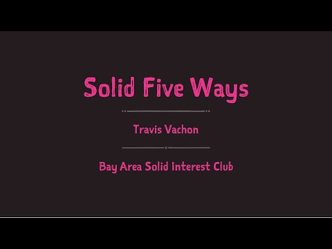 Bay Area Solid Interest Club February 2020