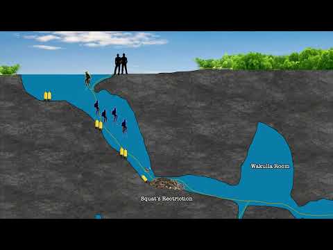 Two divers exploring an underwater cave were trapped when the passage behind them collapsed.