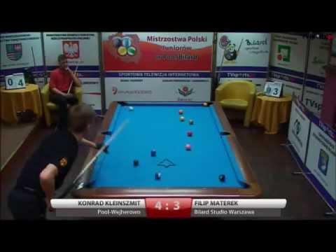 Mistrzostwa Polski Juniorów w Bilard 10 bil - Kielce 2014 Marerek Kleinszmit