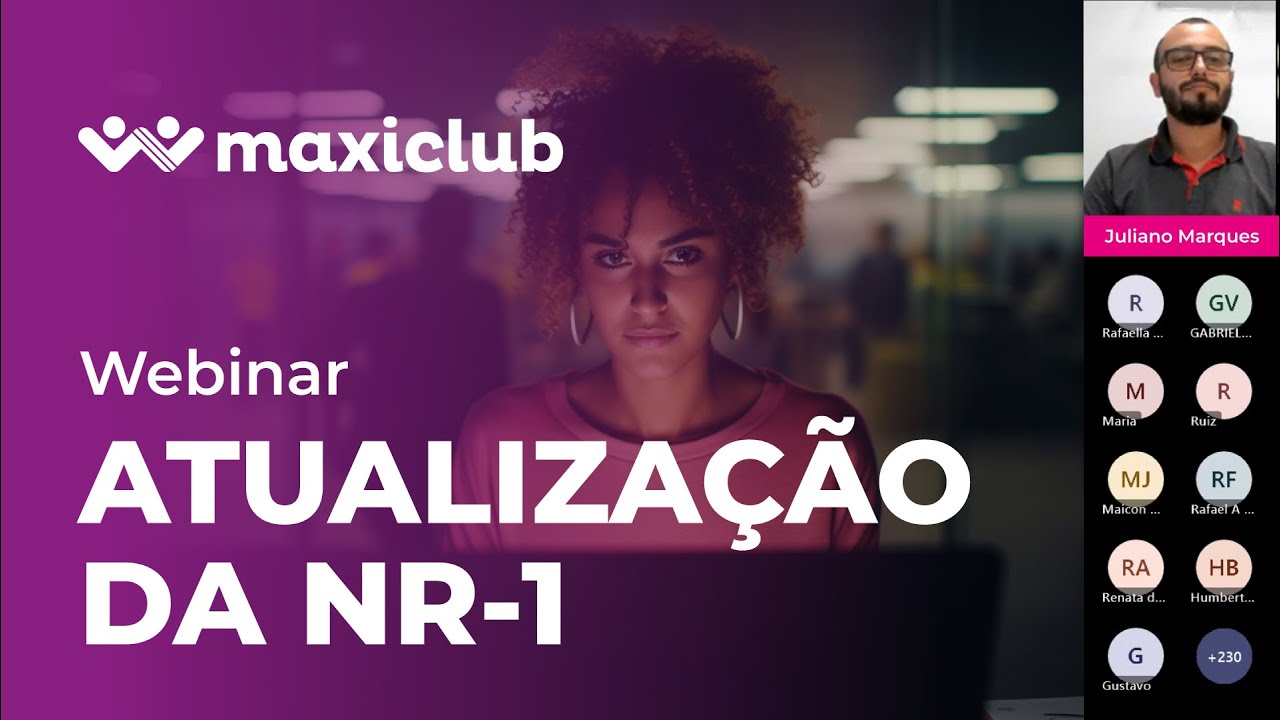 Webinar Atualização da NR 01 e os Fatores Psicossociais