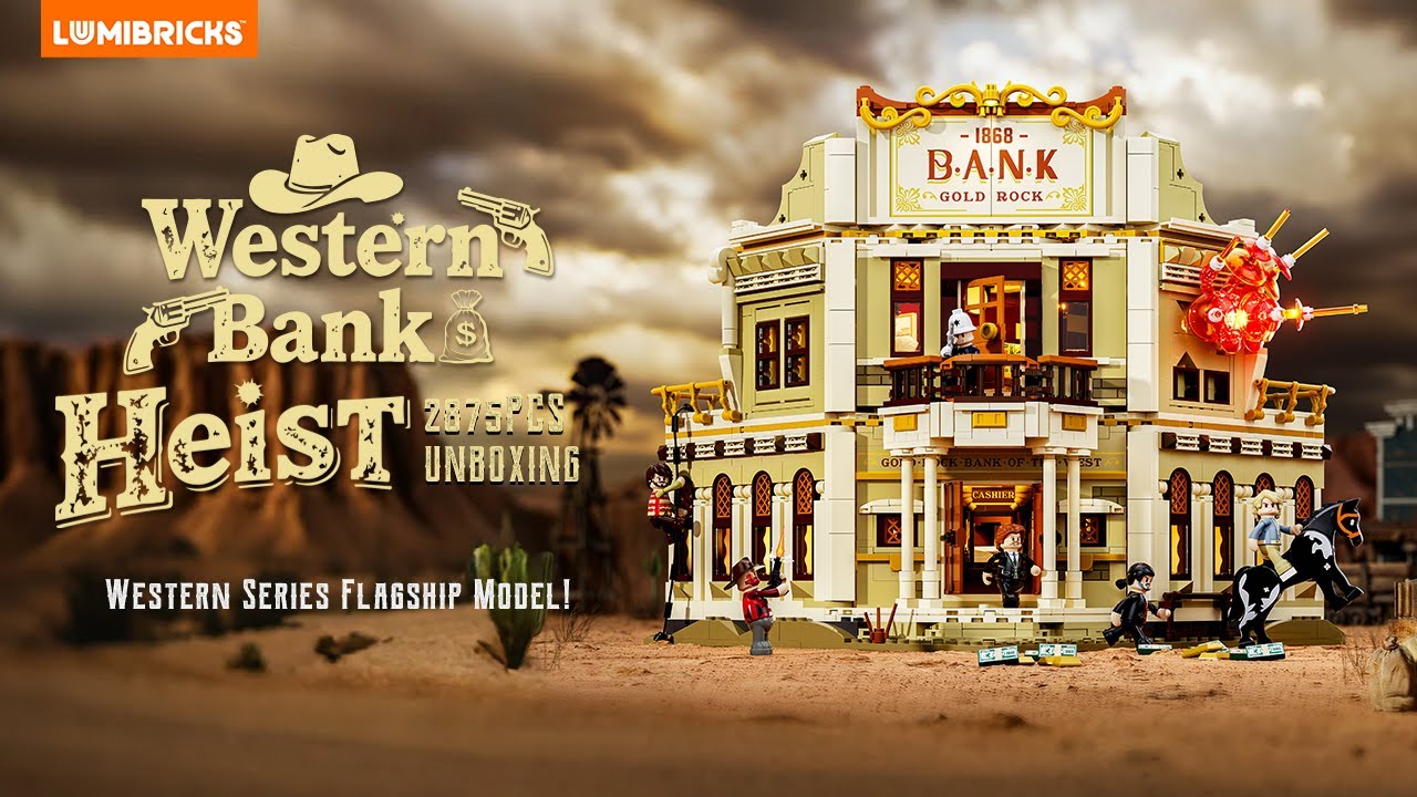 Lumibricks Western Bank Heist mit LED