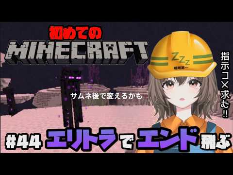 【初見さん大歓迎】【Minecraft】初めてのマイクラ#44  エリトラでエンドを飛ぶ！｜新人Vtuber｜個人勢Vtuber｜