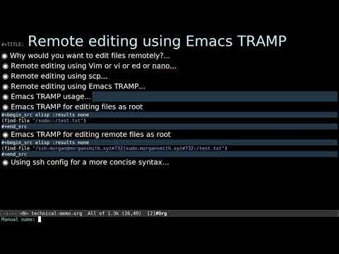 Remote editing with Emacs TRAMP