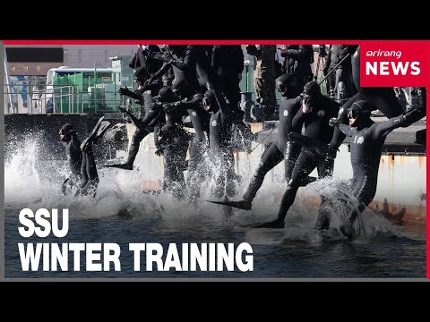 South Korea’s Navy Sea Salvage & Rescue Unit holds intensive winter training amid record cold snap