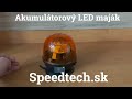 LED maják AKU - oranžový / nabíjací s magnetom ECE R10/R65 (130x140mm) - Video Youtube