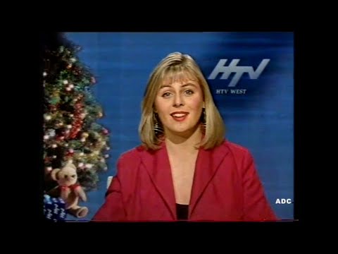 HTV West ITN News (part) weather, trailers & announcer Elise Rayner in-vision 29th December 1990