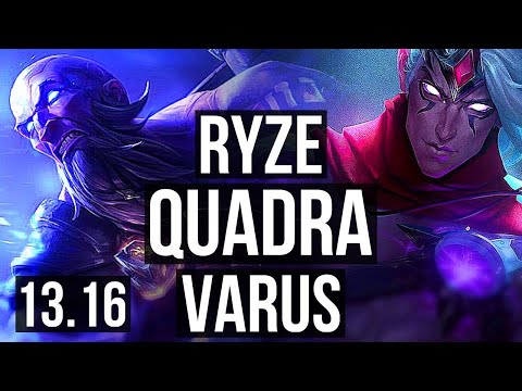 RYZE vs VARUS (MID) | Quadra, 12/1/2, 1.3M mastery, Legendary | EUW Master | 13.16