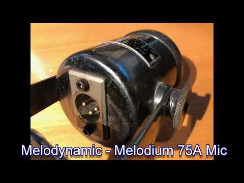 1950s Melodium Melodynamic 75A dynamic microphone - guitar amp demo