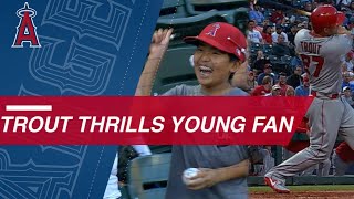 Mike Trout's Autograph, Homer Makes Young Fan's Day