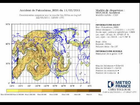 Fukushima Daiichi  Modeling the dispersion of radioactive releases into the atmosphere globally -