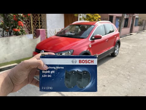 Bosch Horn Installation in My VW Cross Polo | Creta Type Horn | Windtone Horn | SR |