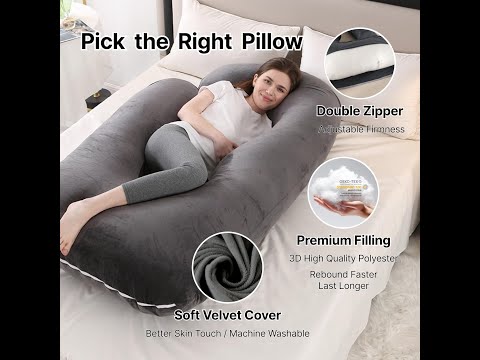 ALLOPERA Pregnancy Pillow, Full Body 57 Inch Maternity Pillow with Removable Washable Cover