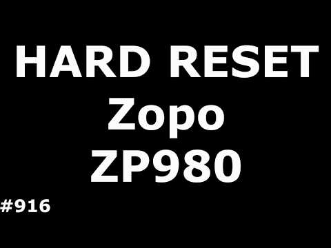 Resetting the Zopo ZP980 (Hard Reset Zopo ZP980)