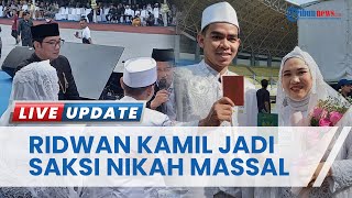 Bahagia! Pasangan Nikah Massal Juara di Kota Bekasi Kedatangan Saksi Gubernur Jabar Ridwan Kamil