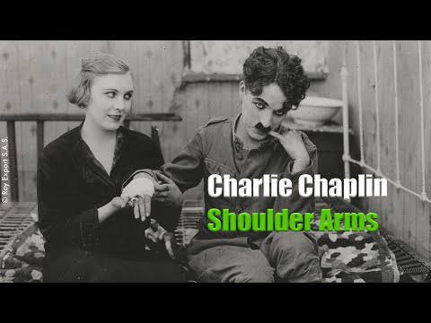 Charlie Chaplin and Edna Purviance - Shoulder Arms clip