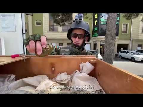 Bakı şəhəri, Nəsimi rayonu ərazisində aşkar edilmiş 1 ədəd F1 əl qumbarası və onun UZRQM-2 tipli partladıcısı pirotexniklər tərəfindən ərazidən götürülüb