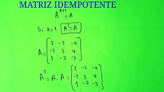 MATRIZ IDEMPOTENTE