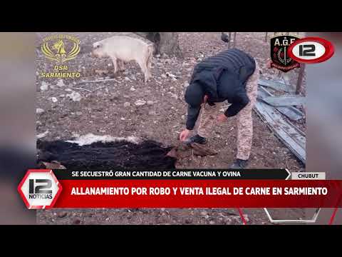 CHUBUT | ALLANAMIENTO POR ROBO Y VENTA ILEGAL DE CARNE EN SARMIENTO