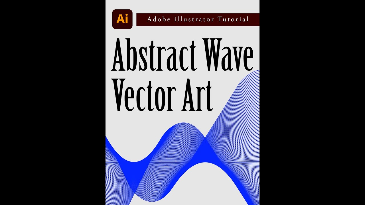 Abstract Wave Vector Art | Wave Line | #illustratortutorial #shorts