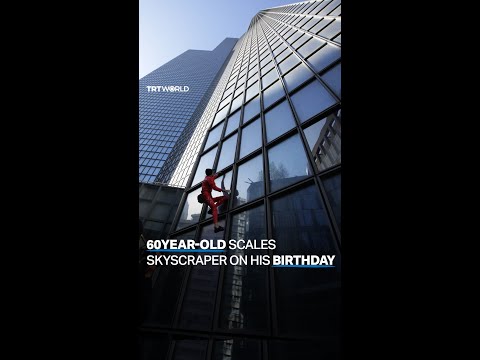 French “Spiderman” celebrates his birthday on skyscraper