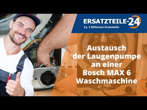 Laugenpumpe wechseln bei Bosch MAXX 6 Waschmaschine (z.B. Fehler E18) - Schritt für Schritt