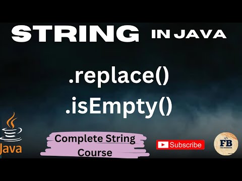 Replace And Isempty Method In Java Pani Hai String Class Methods Course Beginners Java