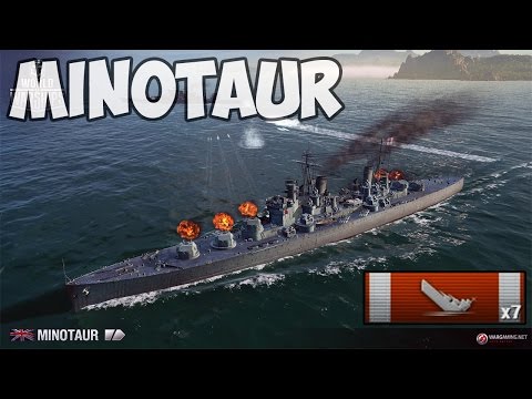 ⚓ [WoWS] Minotaur — British Tier X cruiser [7 kills] ⚓