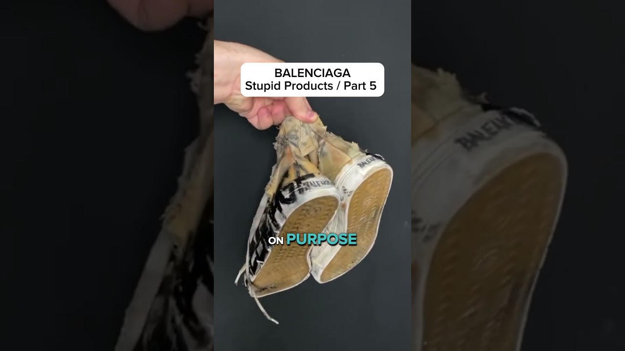 Balenciaga’s destroyed sneakers sold for $1,850.