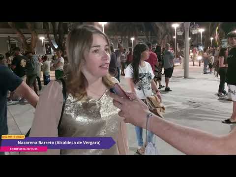 Nazarena Barreto (Alcaldesa de Vergara) inauguración obras en plaza ciudad de Treinta y Tres