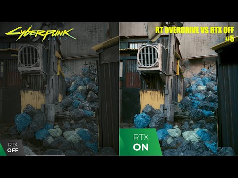 Cyberpunk 2077 - RT OVERDRIVE vs RTX OFF COMPARISON #5