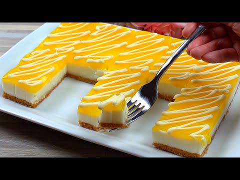 If you have Lemon, Make this Dessert in 10 Minutes! No-Bake, No Gelatin, Easy and Delicious!