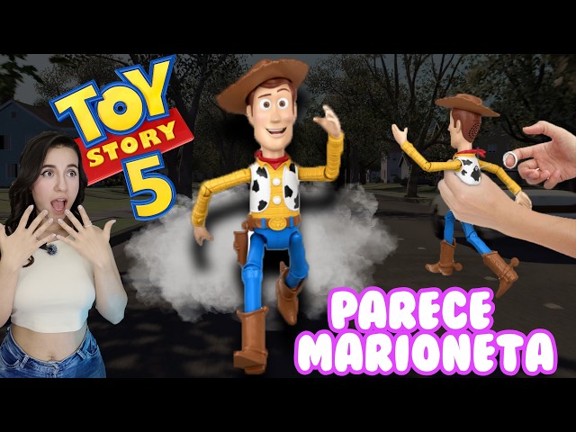 Vídeo relacionado con Mattel Disney Pixar Toy Story 5 Woody Figura de acción de 23,36 cm del Sheriff Vaquero, 14 articulaciones móviles, diseño Fiel a la película, Sombrero de Quita y pon, JKV14
