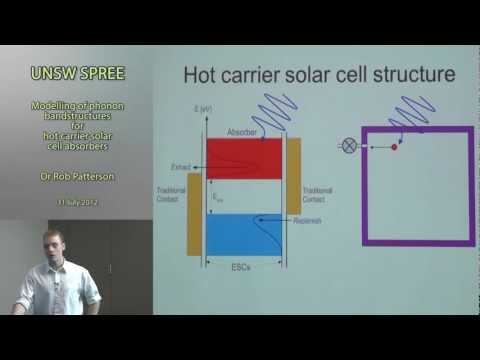 UNSW SPREE 2012-07-31 Dr Rob Patterson - Modelling of phonon bandstructures hot carrier solar cells