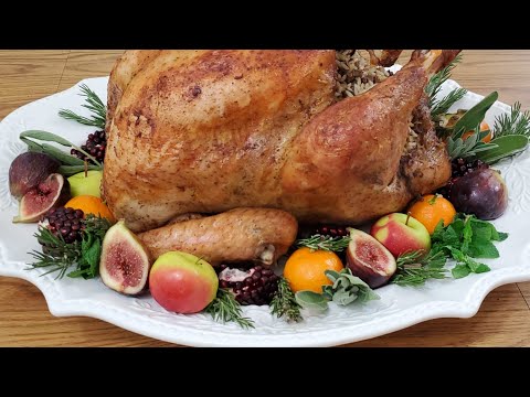 طريقة تحضير الحبشة المحشية (الديك الرومي)  Best Traditional Stuffed Turkey Recipe