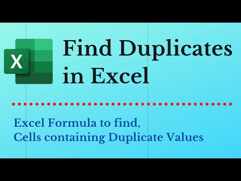 Formula to find Duplicate Values in Excel
