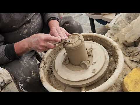 How to trim pots on a pottery wheel