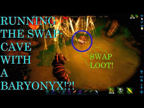 Conquering The Swamp Cave With A Baryonyx!!? The Mad Quest for Every Skin [6]! ARK: Survival Evolved