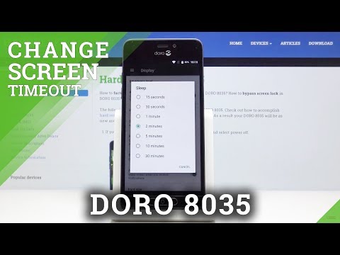 How to Set Screen Timeout in DORO 8035 – Change Sleep Time