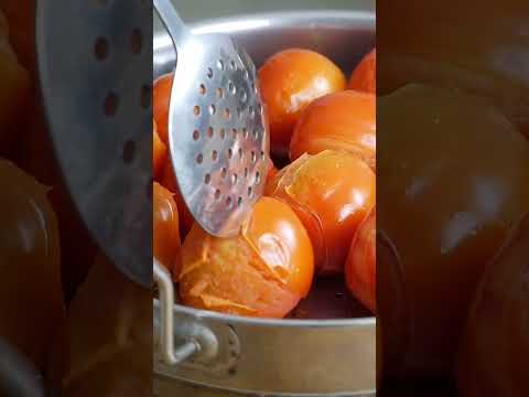 Remove skin from tomatoes for BEST 🍅Italian tomato sauce or tomato soup