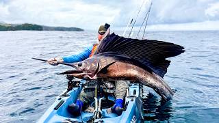 Kayak Angler Towed Miles by MASSIVE Pacific Sailfish