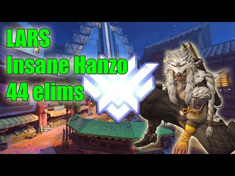 LARS INSANE HANZO 44ELIMS POPPING OFF -  TOP 500 OVERWATCH SEASON 21