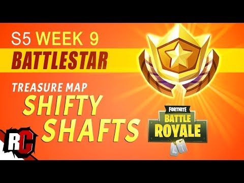 Fortnite WEEK 9 Battlestar (Treasure Map in Shifty Shafts Location / Season 5 Challenges)