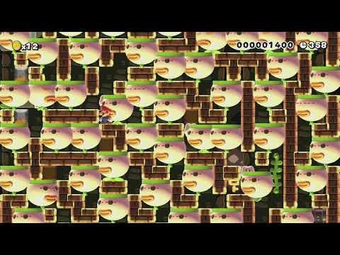 クラウン大迷宮15 by サブ　りょんりょん - Super Mario Maker - No Commentary 1bs