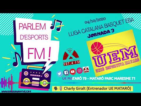 🗣🎙 Declaraciones de Charly Giralt (Entrenador UE Mataró) lliga catalana EBA J3