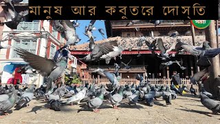 কিংস প্যালেসের পিজন স্কোয়ার-মানুষের সঙ্গ