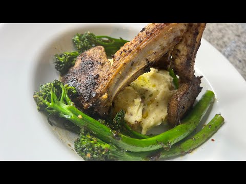 5 ⭐️ meal | Restaurant quality lamb chops, garlic n herb mashed potatoes
