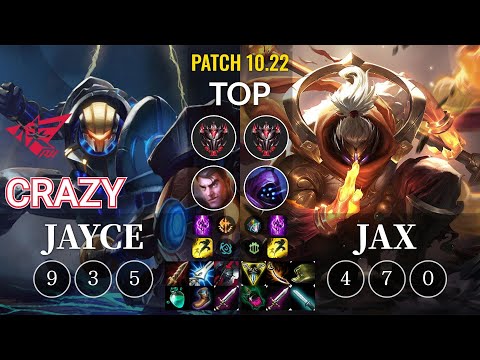 RW Crazy Jayce vs Jax Top - KR Patch 10.22