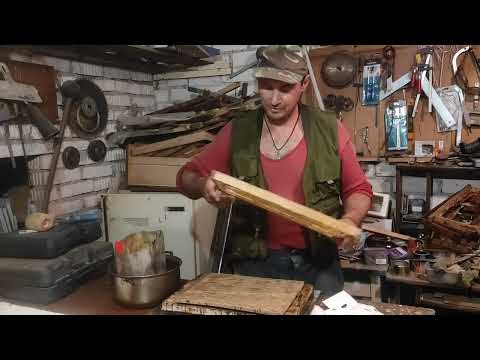 Пчеловодство.Столярка пчеловода. Наващивание самодельной вощины на рамки с пластиковой проволокой.